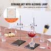 Essential Oil Distillation Kit, 500ml Distillation Apparatus, 3.3 Boro Lab Glassware Distillation Kit with Alcohol Lamp, Ceramic Mesh and 24, 40