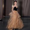 French Suspender Evening Dress Women's High-end Light Luxury Niche Birthday Adult Dress Art Test Host Engagement Dress