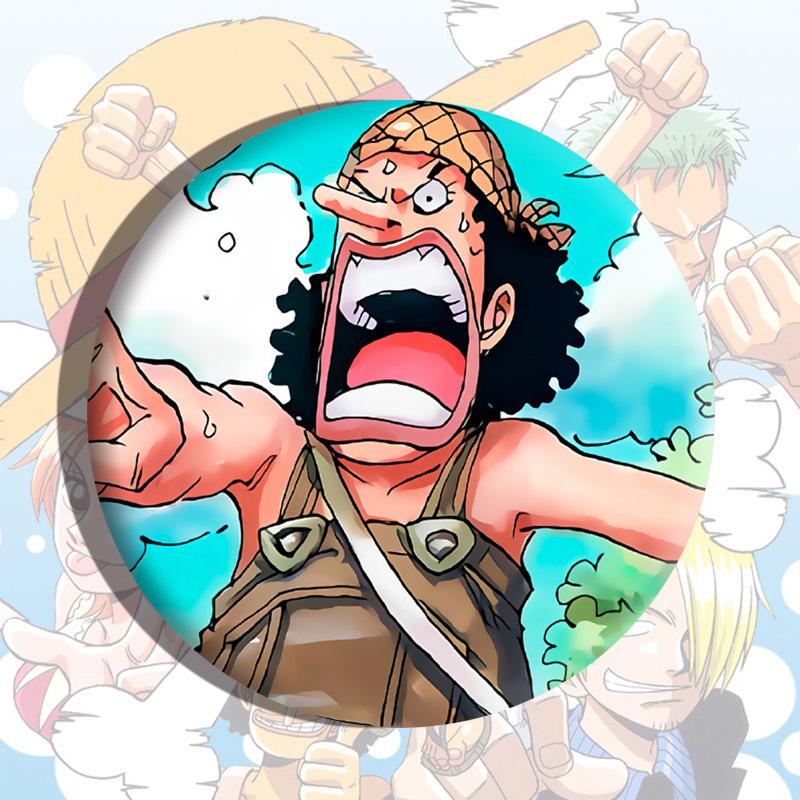 Badge Anime Japanese Cartoon Pin Metal Enamel Brooch Cosplay Accessories Luffy Zoro Nami Chopper Sanji Collection