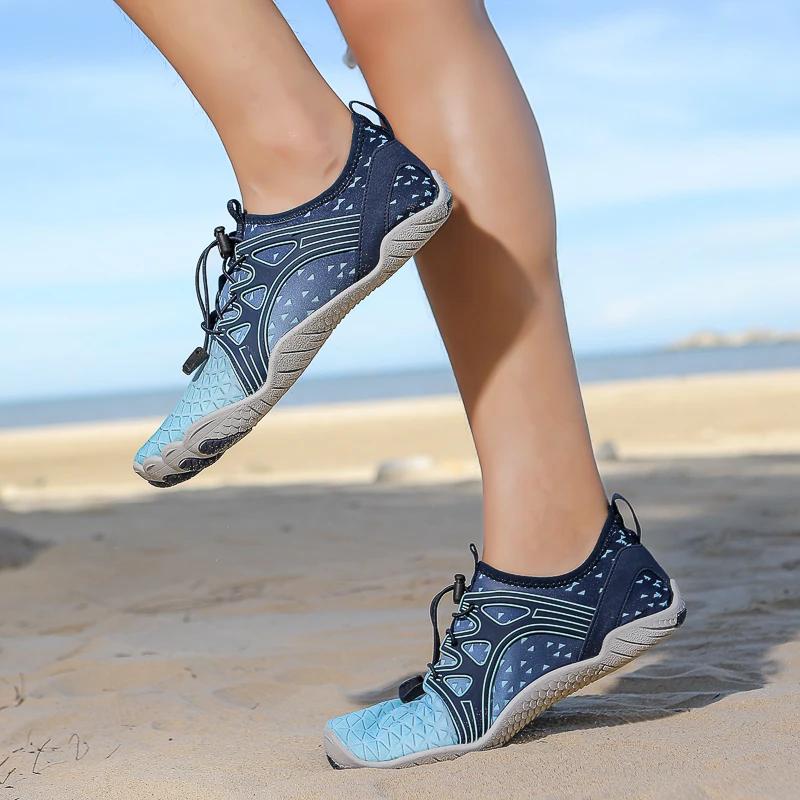 Water Shoes Men Women Colorful Quick Dry Non-Slip Five Finger Shoes Outdoor Wading Swimming Barefoot Aqua Shoes Summer Sneakers