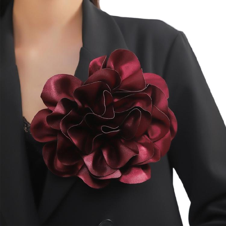 Spilla Floreale in Tessuto alla Moda Peonia Spilla da Bavero Elegante Accessorio Gioiello per Donna