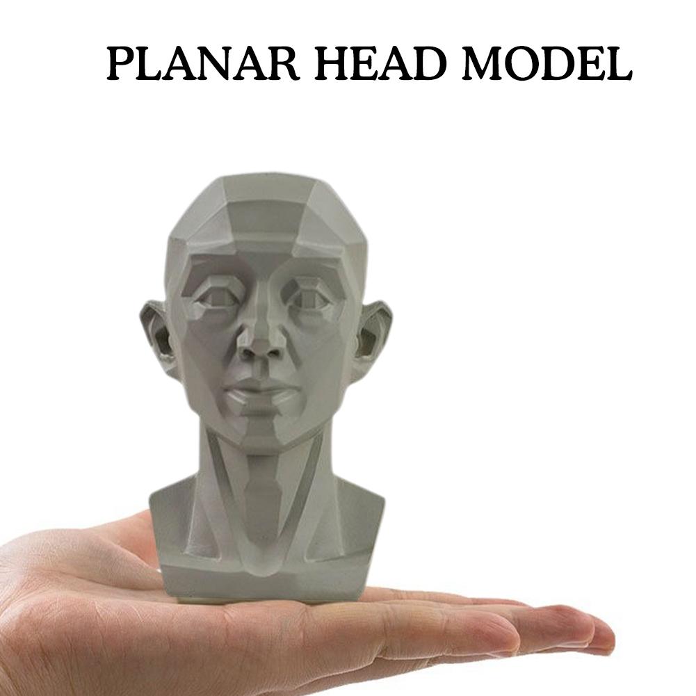 Art Plaster Head Teaching Aids Simulation Head Classroom Version Sketch Mini Ornaments Head Plaster Resin E4C6