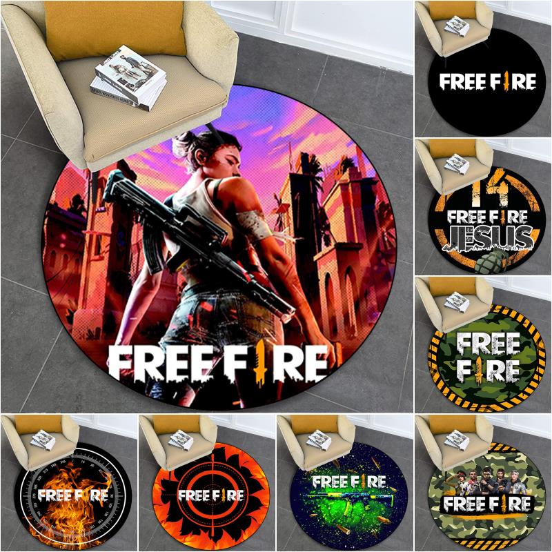 Free Fire Circular Rug - Office Decorative Carpet For Living Room Bedroom Door Mat Floor Rug Computer Chair Area Rug