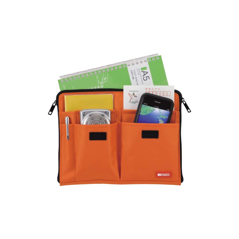 LIHIT LAB Bag-in-Bag Inner Bag A5 Black A7553-24 - Compact Travel Organizer