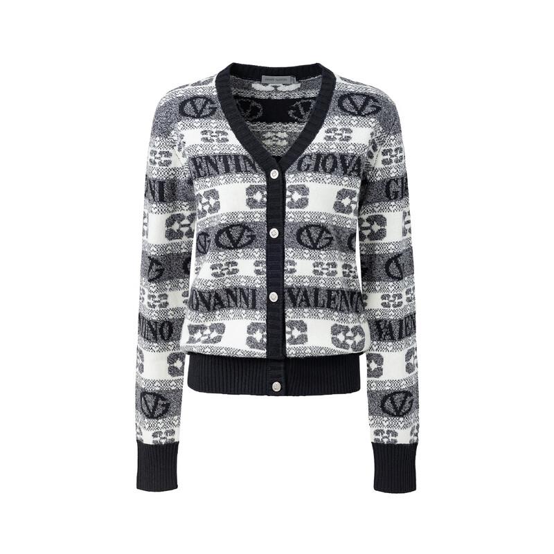 Giovanni Valentino Women's Pure Wool Knit Cardigan