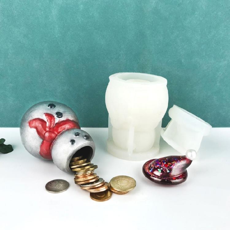 Jar Resin Mold Christmas Silicone Storage Box Mould for Epoxy Casting Home Decor