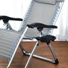 Black Gravity Folding Lounge Beach Chair Outdoor Camping Recliner with Tray for Garden Playa