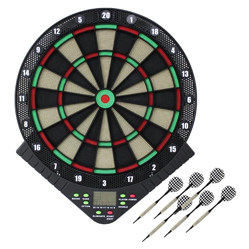 WEIMALL Electronic Dartboard Set - Home Use, Automatic Scoring, Voice Function, Game, Competition, Practice, Party, Prize, After-Party, Interior Decor