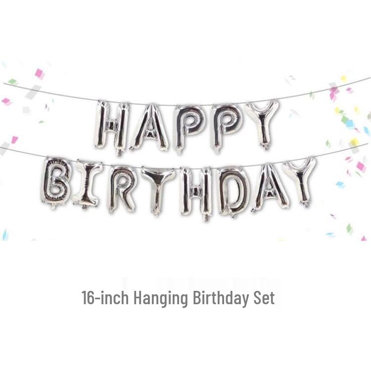 Happy Birthday Aluminum Balloon Letter Decorations