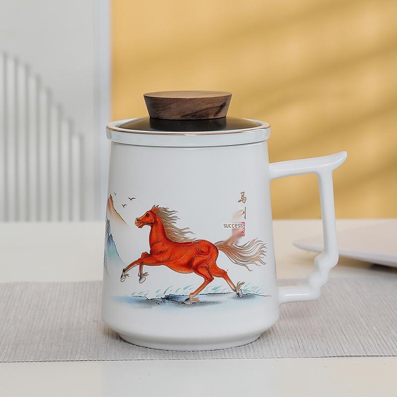 Premium Ceramic Mug with Custom Logo - Gift for Annual Company Event or Cultural Souvenir