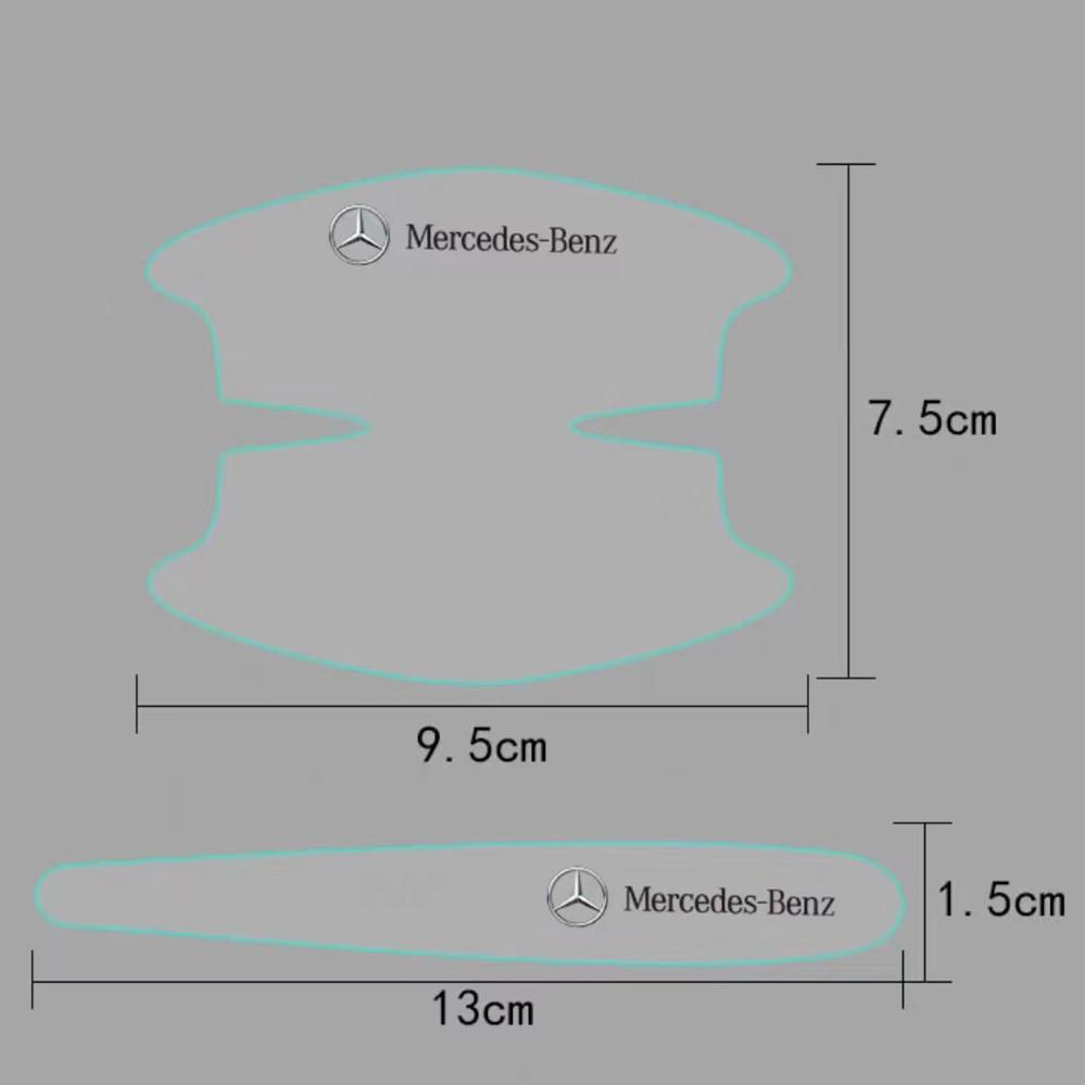 Transparent Car Door Handle Bowl Sticker Anti-collision Strip for Mercedes Benz New B/C/E Class A Class C200L GLC GLK CLA GLA OU7