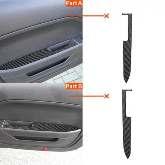 Fits Ford Mustang 2005-2009 Carbon Fiber Interior Door Panel Cover Trim Sticker