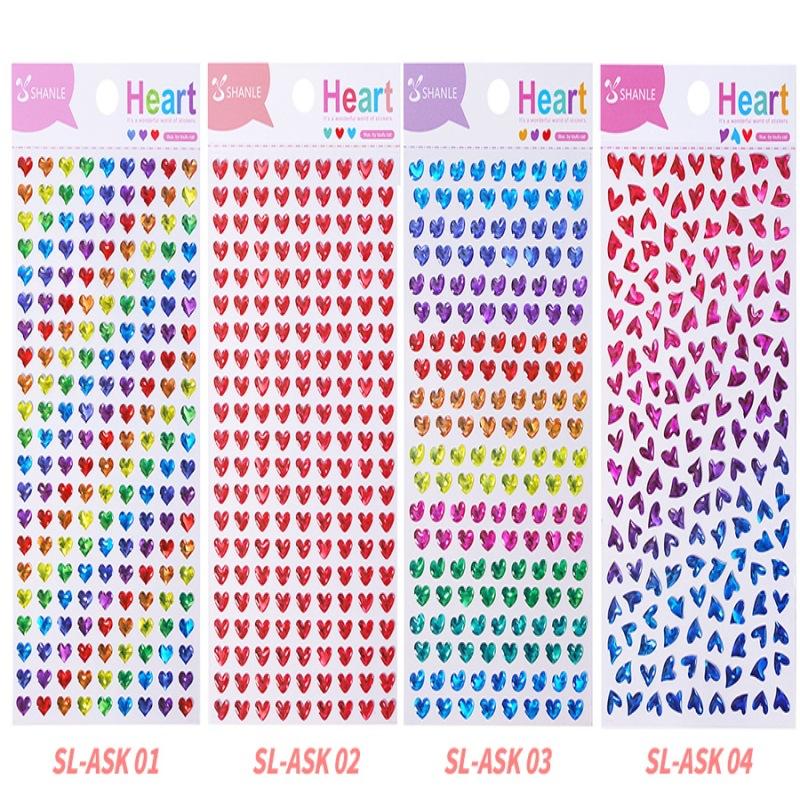 

Color Little Star Sticker Red Love Crystal Three-dimensional Children s Reward Sticker Kindergarten Baby Puzzle Handmade