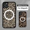 Leopard Cheetah Print For Magsafe Magnetic Phone Case Wireless PC+TPU For IPhone 11 12 13 14 15 16 17 Pro Max Plus