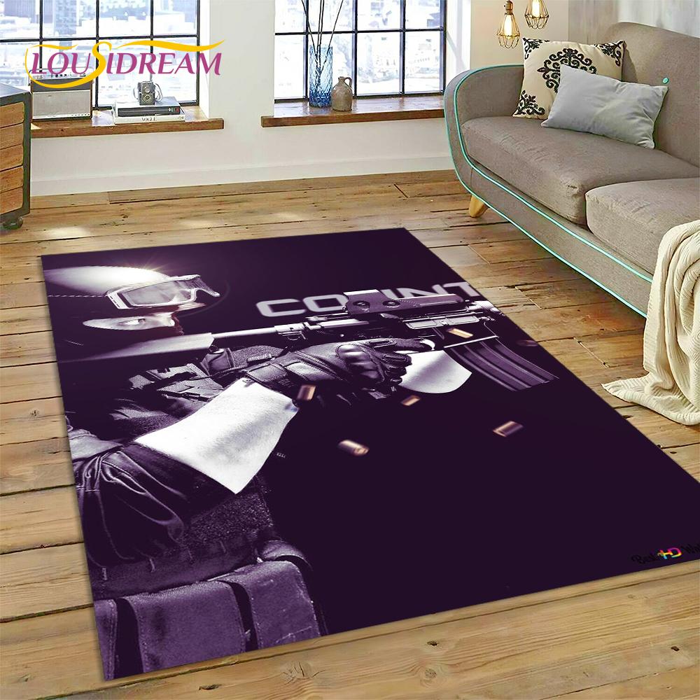 CS GO, Counter Strike Spiel Gamer HD Teppich für Wohnzimmer Schlafzimmer Dekoration, Bodenteppich rutschfeste Dekoration für Sofa Fußmatte Geschenk