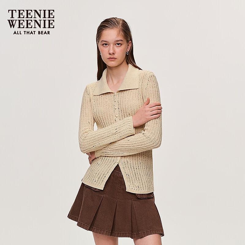 Teenie Weenie Women's 2025 Fall Burnout Knit Cardigan