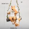 Garden Squirrel Decors Statue Fairys Garden Accessories Hanging Squirrel Sculptures Housewarmings Gift for Patio Yard