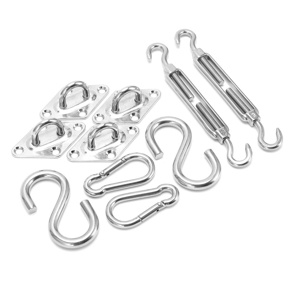 42pcs set Stainless Steel AntiRust Sun Shade Sail Hardware Kit for Outdoor Patio Garden Rectangle Square Triangle Sun