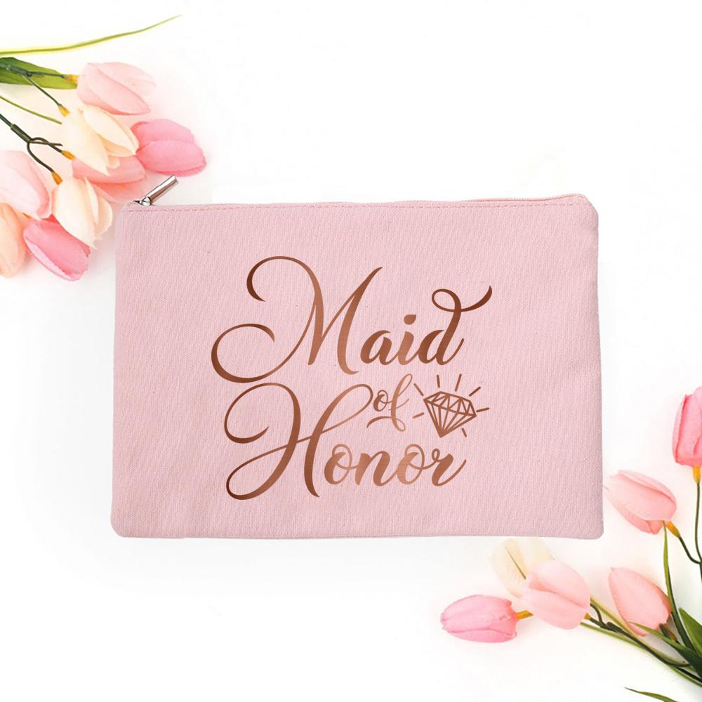 Team Bride Makeup Bag Bachelorette Party Cosmetic Bags Purse Bridesmaid Toiletries Organizer Pouch Wedding Bride Shower Gifts