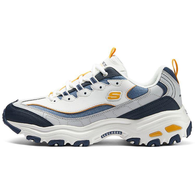 Skechers DLites 1.0 Fabric Synthetic Leather Retro Comfortable Shock Absorbing Durable Low Top Lifestyle Casual Shoes Men sneakers 894290-OWBL 43