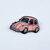 Retro Cartoon Beetle Car Brooch: Gold Drip Oil Badge for Bags & Clothing Accessories