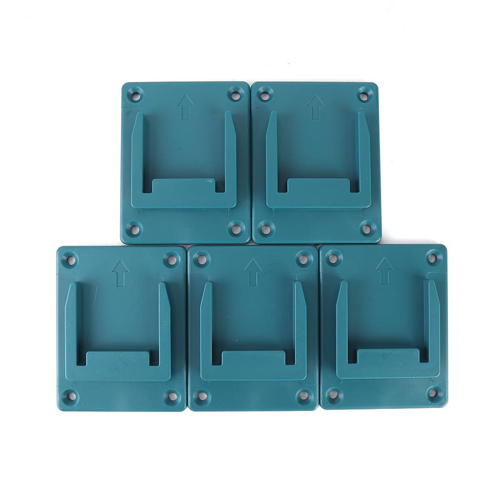 5pcs Wall Mount Electric Power Tool Holder Bracket for Bosch/Makita 18V Lithium Battery Machine Storage Rack Slots Stand