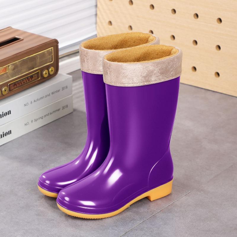 Women's high rain boots labor boots lightweight PVC non-slip mesh yarn inner women's rain shoes back kitchen cleaning water boots rubber shoes