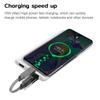 Zinc Alloy 4-In-1 Portable Keychain Charging Cable 60W Pd Fast Charge Data Cable Adapter Travel Portable Magnetic Keyring