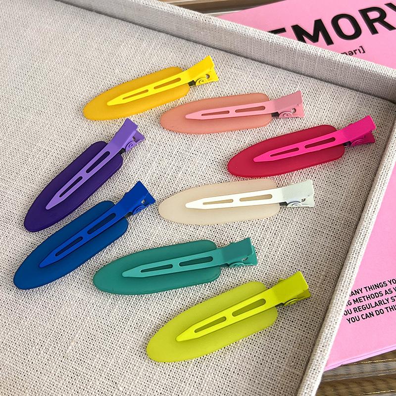 UXSL Fashion Frosted No Trace Hair Clip Women Summer Jelly Color HairPins Bangs Clip Women Girl Makeup Clip Barrettes Headdress