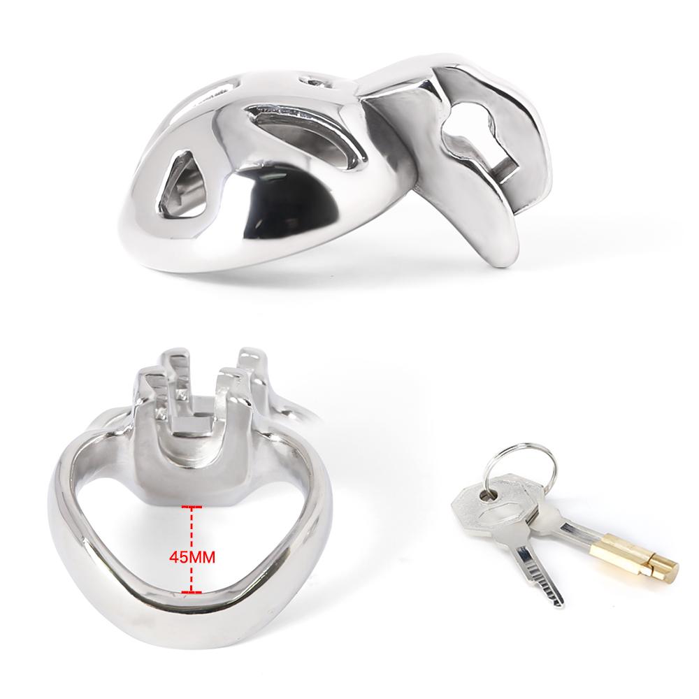 Super Small 3 Color Male Chastity Cage Stainless Steel Lockable Penis Ring Cock Cage Metal Chastity Belt Adults Sex Toys For Men