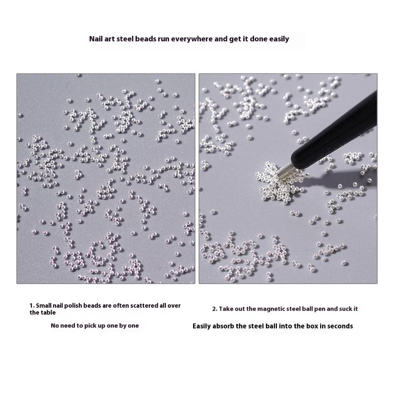 1 Pcs Suction Steel Ball Magnet Pen Nail Art Tools 12.4Cm Super Strong Suction Cat Eye Nail Polish Bead Magnet Pen Tool