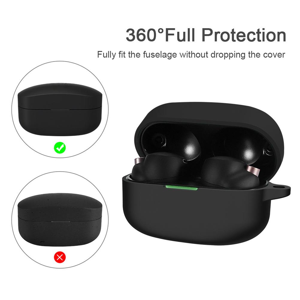 Silicone Case for Sony WF 1000XM4 Earbuds Black Protective Cover