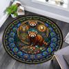 Flamingo Glass Scene Round Area Rug Under Office Chairs Bedroom Living Room Home Decor