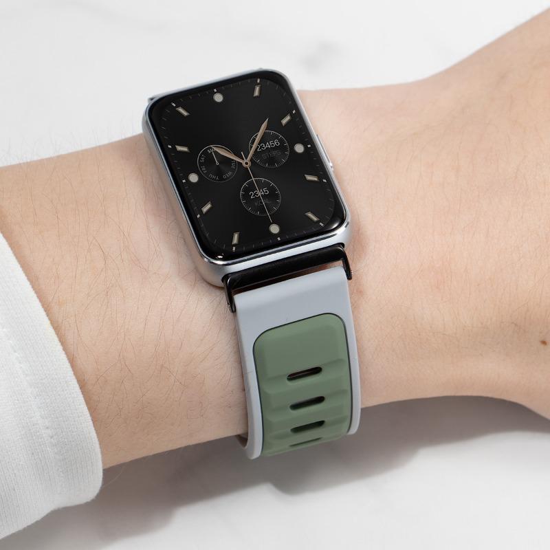 Sport Silicone Strap for Samsung Galaxy Fit 3 Two Tone Silicone Strap for Samsung Galaxy Fit3 Replaceable Watchband Accessories