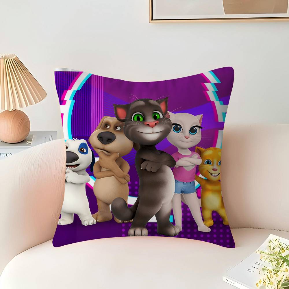 

Подушка Talking Tom and Friends Декоративна подушка Диван Домашній декор наволочка наволочки 16x16Inch