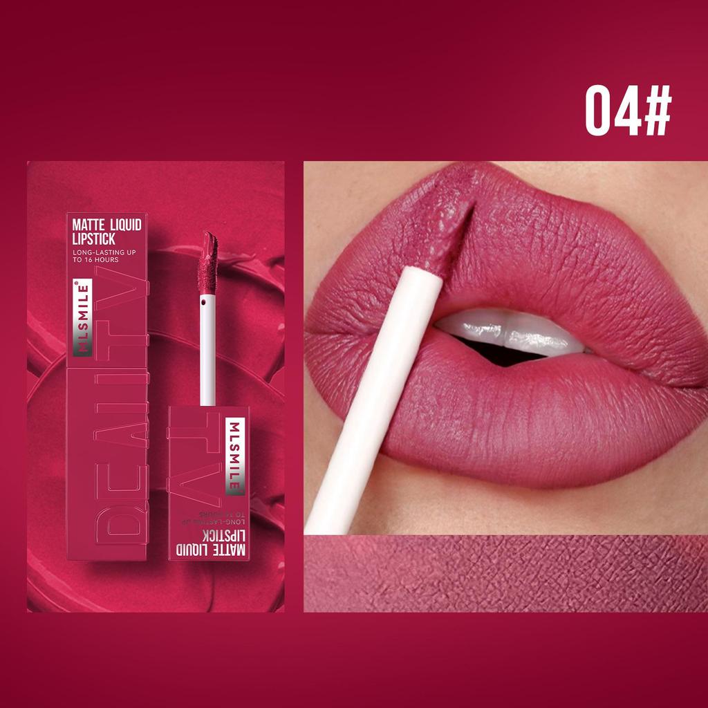 Velvet 6-Color Matte Lip Glaze - Non-Stick, Waterproof, Long-Lasting, Fade-Resistant Lipstick