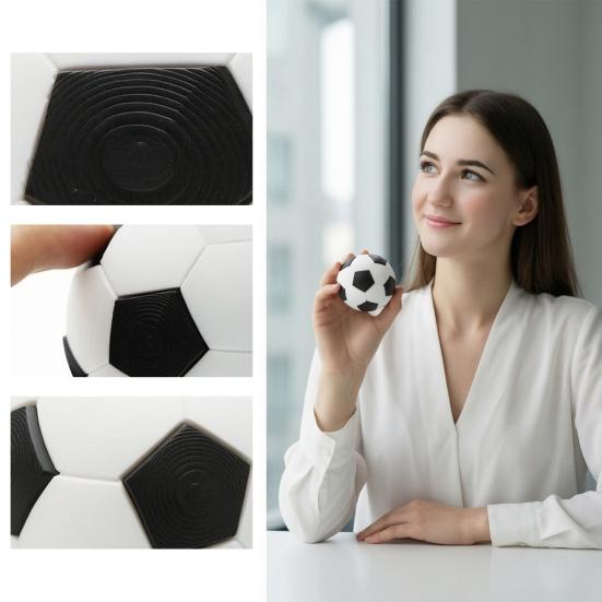 Football Fidget Clicker Toy Anxiety Stress Relief Soccer Shape Clicker Focus Aid Pocket Size