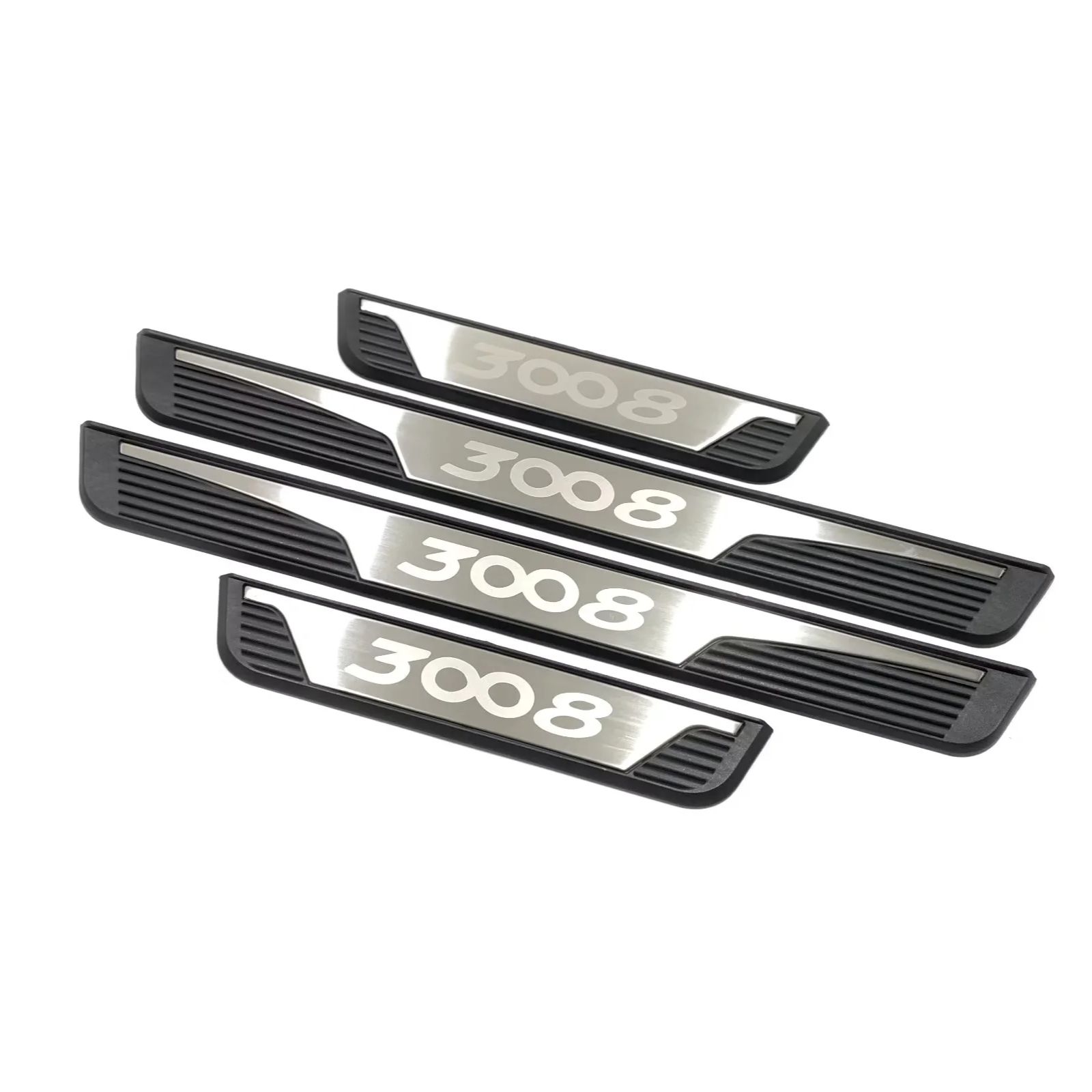 

For Peugeot 3008 3008 GT 2016 2017 2018 -2024 Door Sill Cover Scuff Plate Protector Guard Pedal Trim Car Styling Accessories серебряный