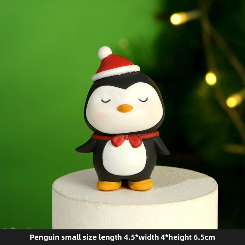 Christmas Small Animal Cute Handmade Ornaments, Santa Claus Snowman, Fox Desktop Resin Ornaments, Handicrafts