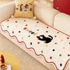 One-Piece Model Cute Cartoon Style Plush Sofa Cover  New Fixed Anti Slip Anti Cat Scratch Straight Row Sofa Cover Cushion
