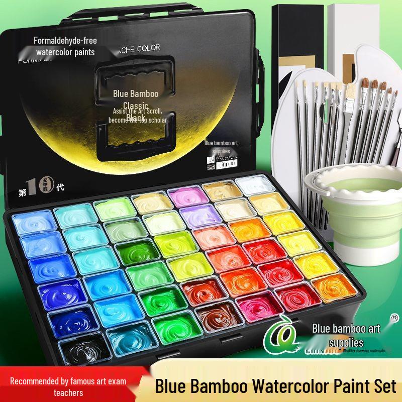 

Blue Bamboo Gouache Paint Set: 42 Colors, 80ml, with Tools for Beginners. 24 Colors 30ml Hey Little Black Set