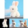 Cute Plush Bunny Keychain Pendant Fluffy White Rabbit Doll Backpack Decoration Gift For Girls