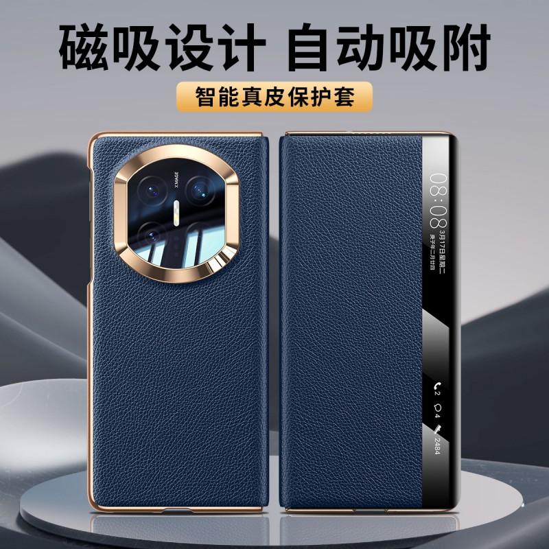 Premium Genuine Leather Flip Case With Magnetic Mate X7 X6 X5 Texture Heat Dissipation Fingerprint Resistant
