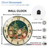Customized Round Glass Wall Clock 30cm Diameter Personalized Logo Modern Minimalist Home Office