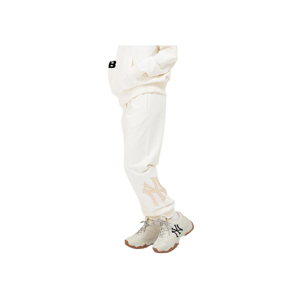 New MLB Knitted Sports Pants Unisex Cream 3APTM0834-50CRS