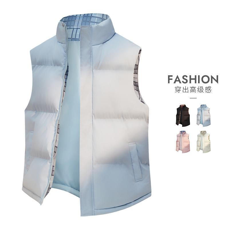 Vest Men's Autumn and Winter Stand-Up Collar Thickened Top Thermal Vest Outdoor Sports Sleeveless Vest