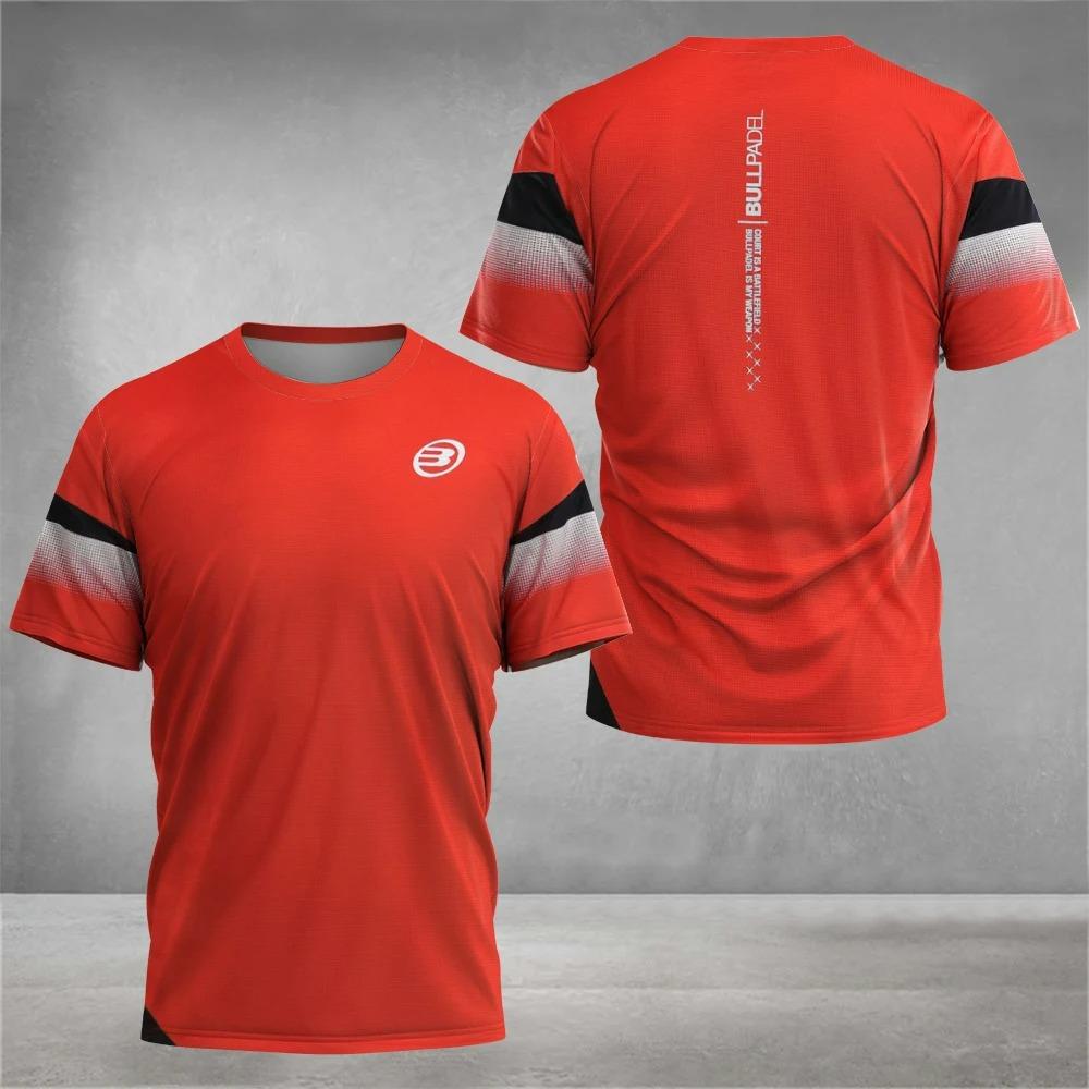 New Tennis Sports T-Shirt Quick Drying City Padel Wicking Training Breathable Mesh Clothes Summer Men's Loose Short Sleeve Tops