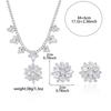 European and American Style Zircon Sunflower Necklace and Earrings Set for Women