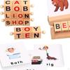 Wooden Reading Block Montessori Toy Matching Puzzle Short Vowel Rods Letter Spelling for
