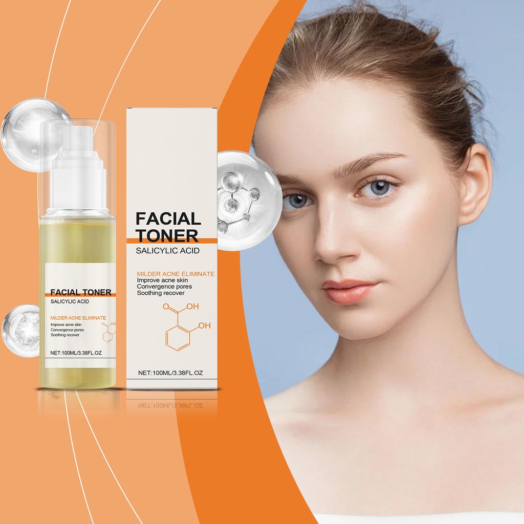 Salicylic-acid Toner Spray 100ml Soft And Delicate Skin Moisturizing Daily Wet Compress Facial Serum Water